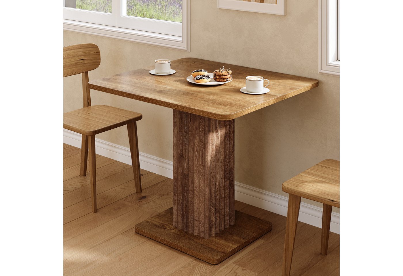 Tribesigns Esstisch 90 cm Esstisch, quadratischer Küchentisch, für Esszimmer, Wohnzimmer – Bild 2 von 5