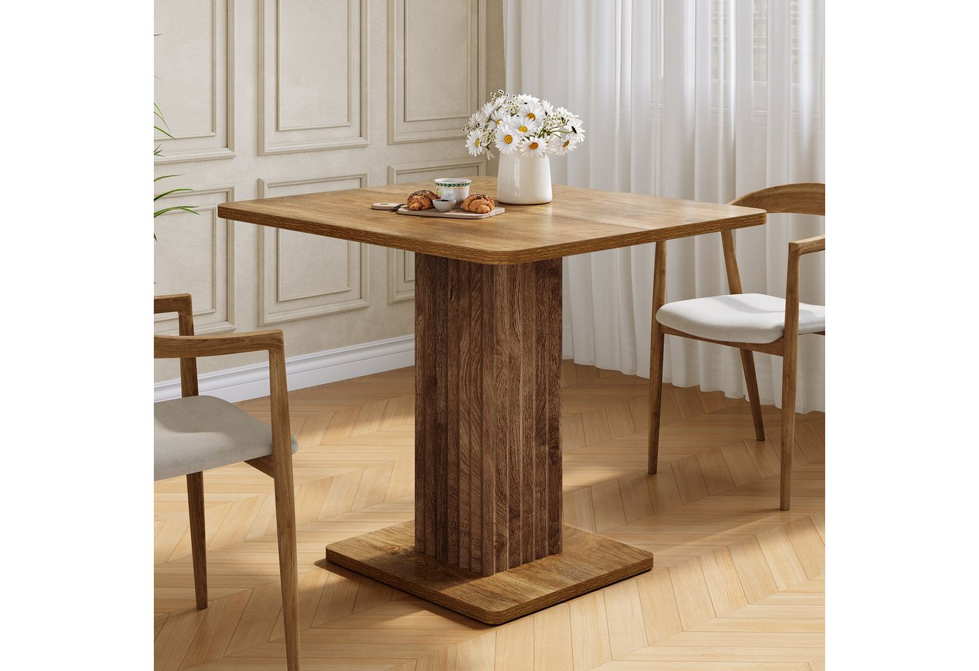Tribesigns Esstisch 90 cm Esstisch, quadratischer Küchentisch, für Esszimmer, Wohnzimmer – Bild 4 von 5