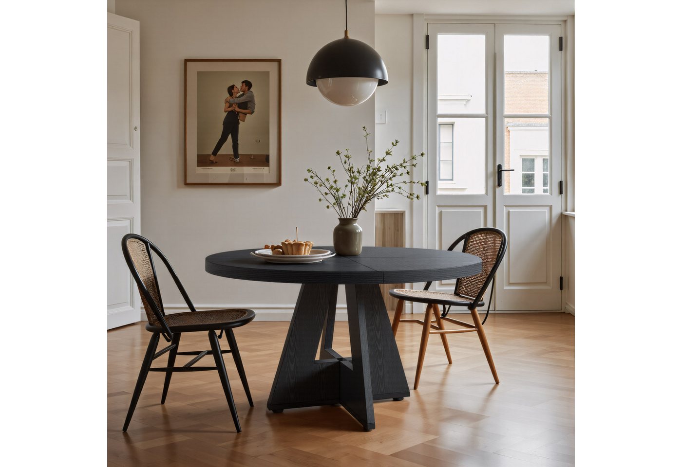 Tribesigns Esstisch Runder Esstisch, Küchentisch für Esszimmer Wohnzimmer, 120 cm – Bild 2 von 5