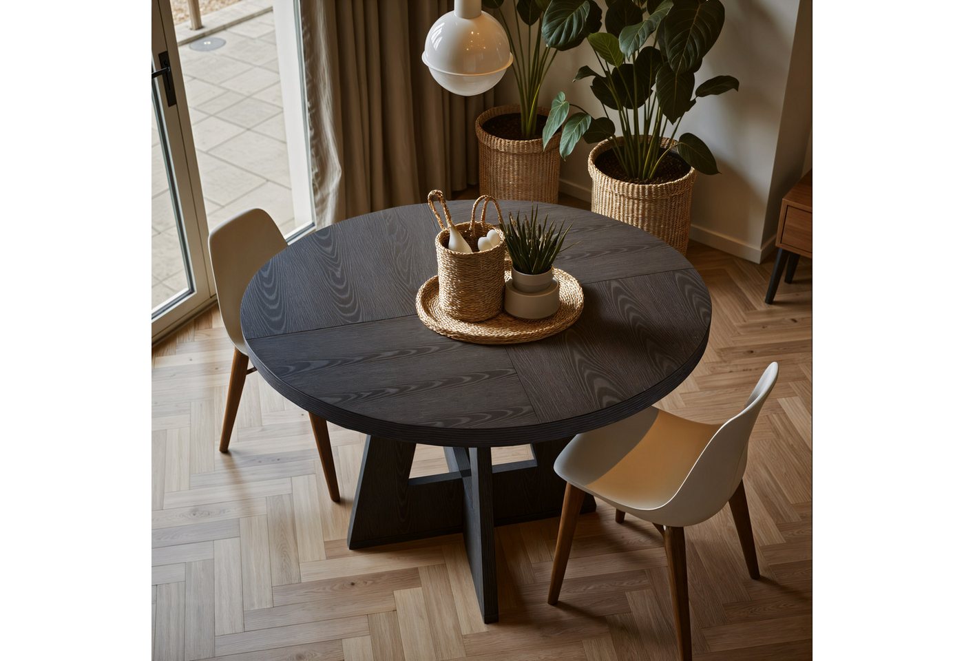 Tribesigns Esstisch Runder Esstisch, Küchentisch für Esszimmer Wohnzimmer, 120 cm – Bild 5 von 5