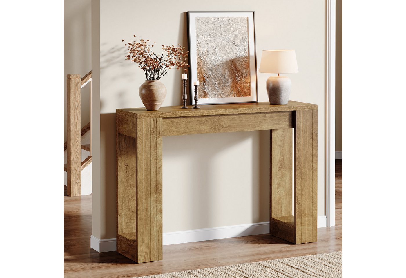 Tribesigns Konsolentisch 105 cm Flurtisch, Eingangstisch mit Stauraum, Sofatisch aus Holz – Bild 4 von 5