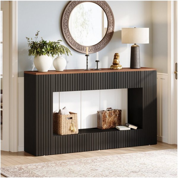 Tribesigns Konsolentisch 140 cm Flurtisch, Flur Möbel, Schmaler Sofatisch mit Lagerung