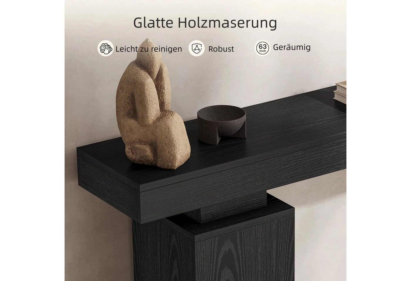 Tribesigns Konsolentisch 160 cm Beistelltisch, Bauernhaus-Eingangstisch, Flurtisch, Sofatisch – Bild 5 von 5