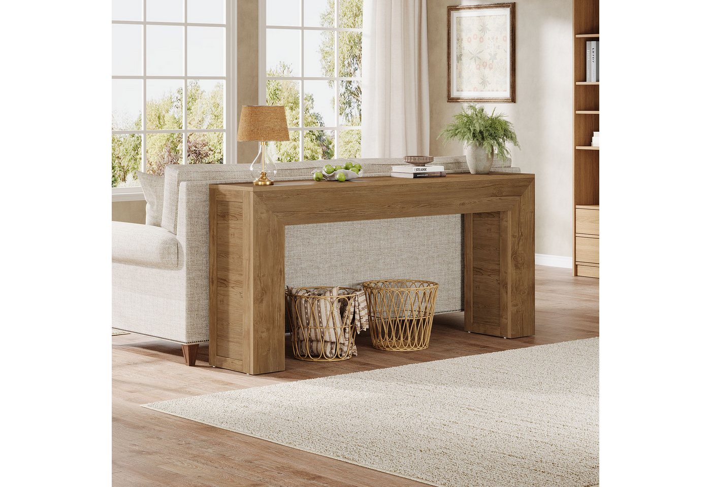 Tribesigns Konsolentisch 160 cm schmaler Sofatisch, Flurtisch aus Holz hinter der Couch – Bild 4 von 5