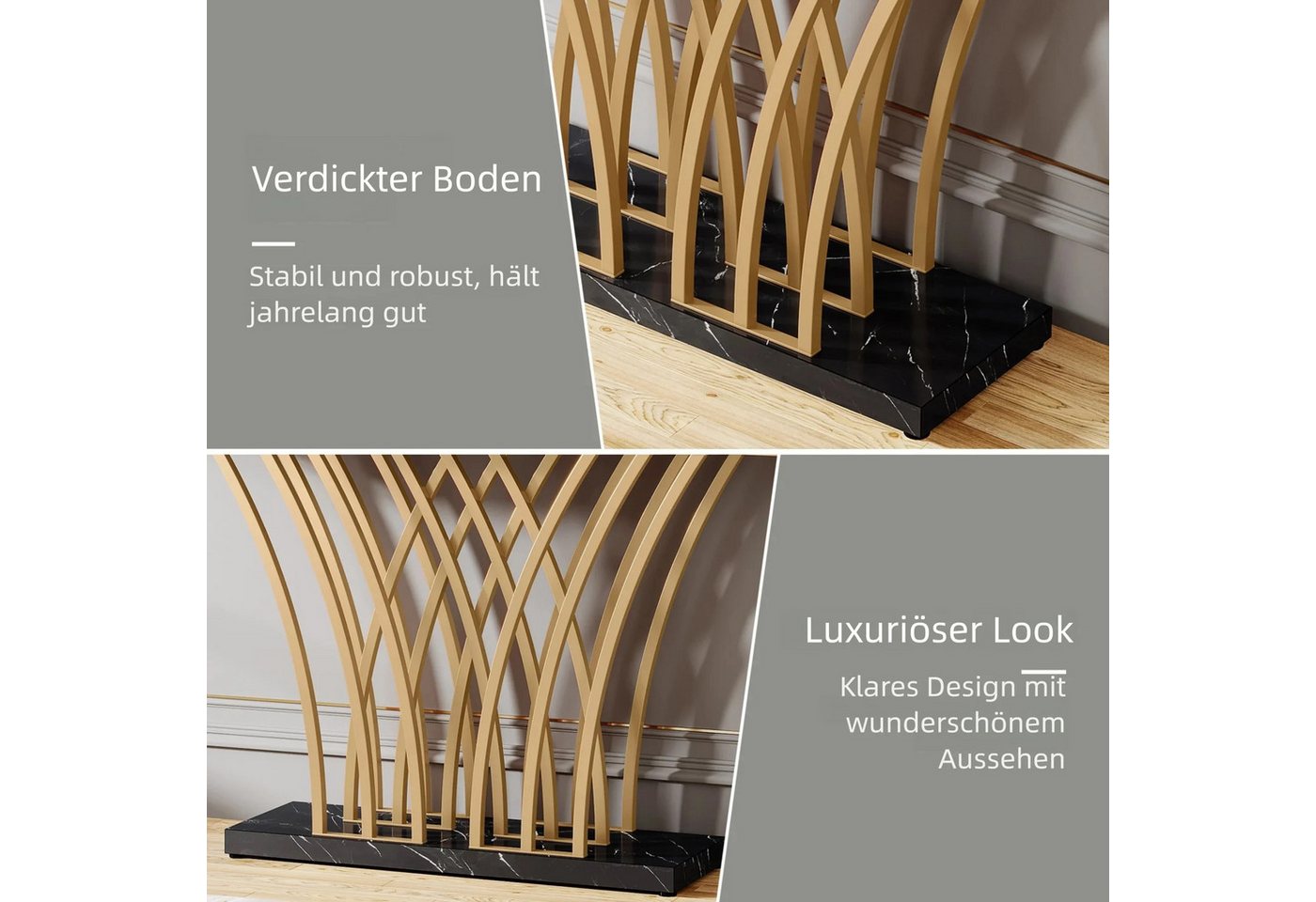 Tribesigns Konsolentisch Gold Konsolentisch, 150 x 29.5 x80 cm Moderner Eingangstisch – Bild 5 von 5