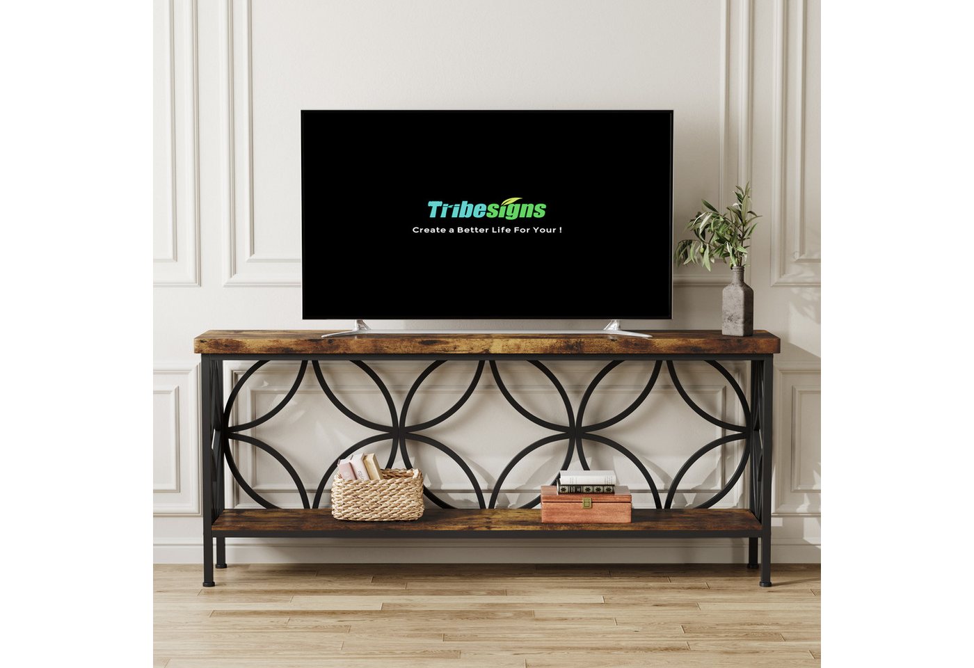 Tribesigns Konsolentisch Schmaler Konsolentisch, 160 cm langer Sofatisch hinter Couch – Bild 5 von 5