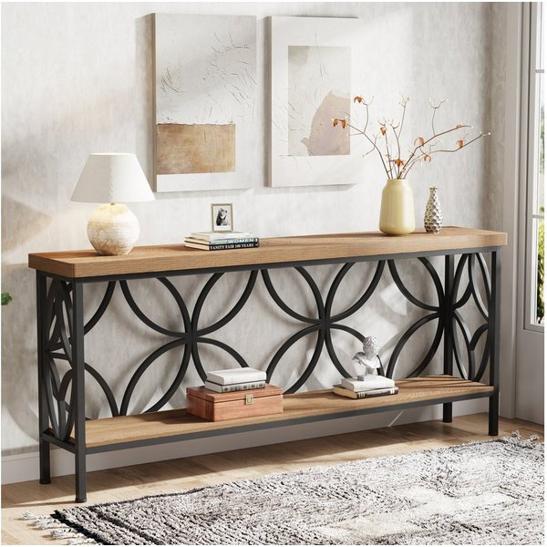 Tribesigns Konsolentisch Schmaler Konsolentisch, 160 cm langer Sofatisch hinter Couch
