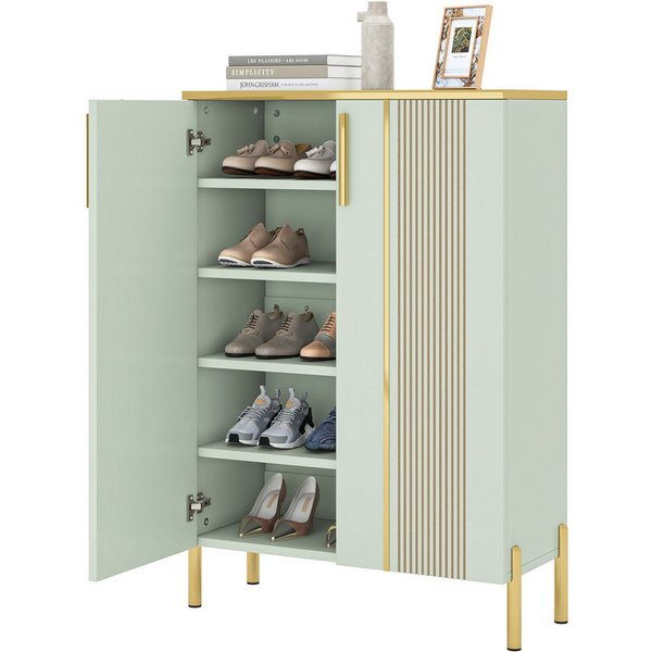 Tribesigns Schuhschrank mit Türen, 6-Tier-Schuh-Lagerung Schrank mit verstellbaren Regalen