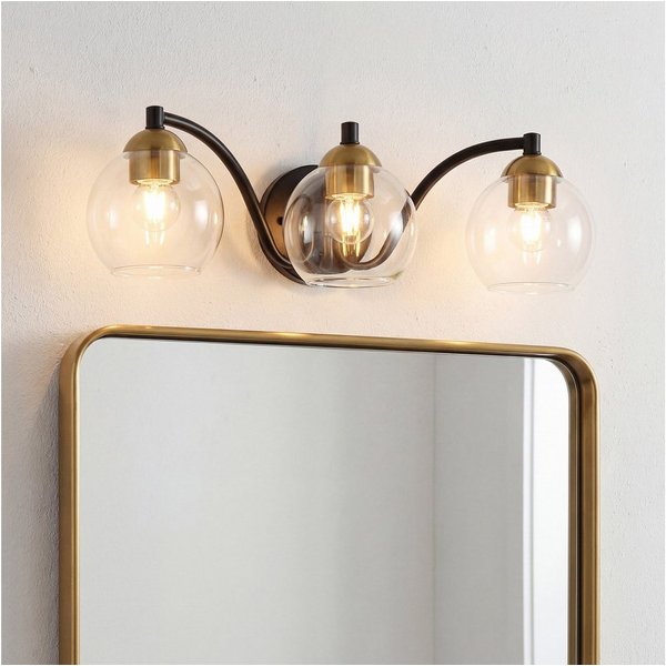 Tribesigns Wandleuchte Moderne Wandleuchte Badezimmer, 3-flammige Kugelglas Wandlampe,dimmbar