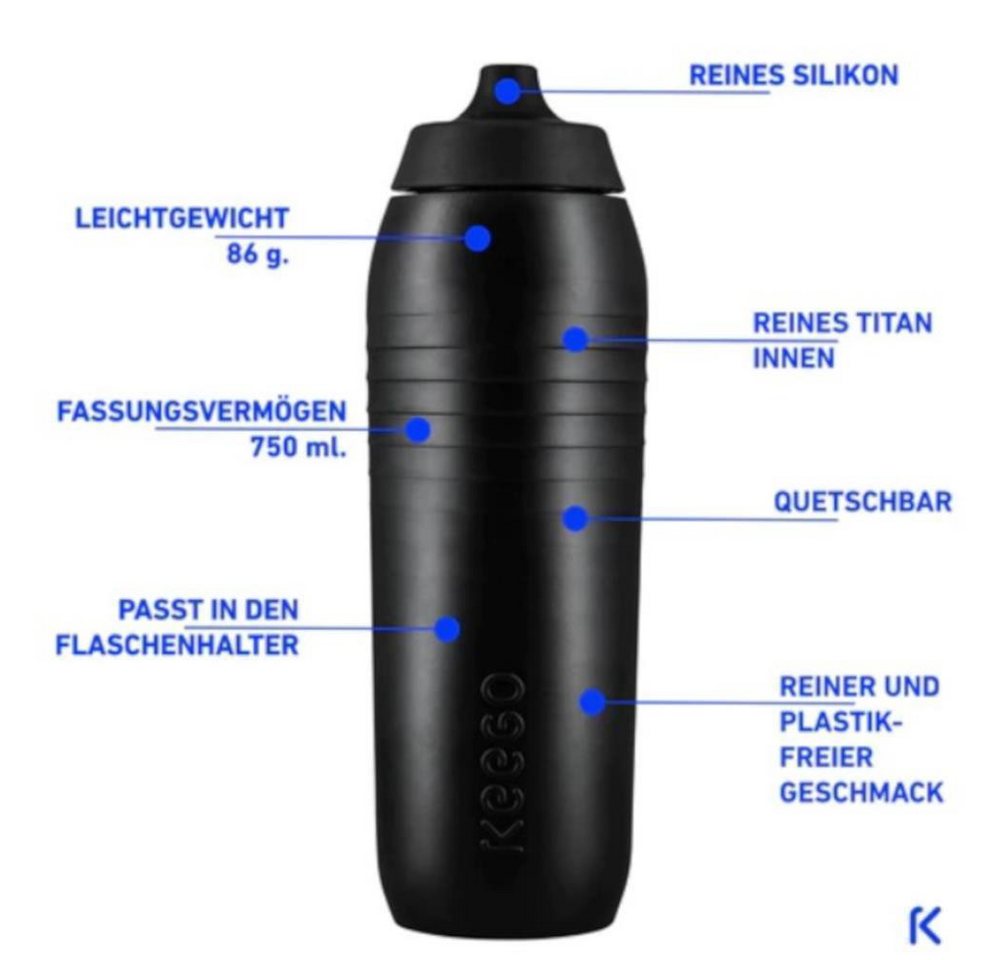 Keego Trinkflasche Keego Titanium Trinkflasche 750ml – Bild 3 von 5