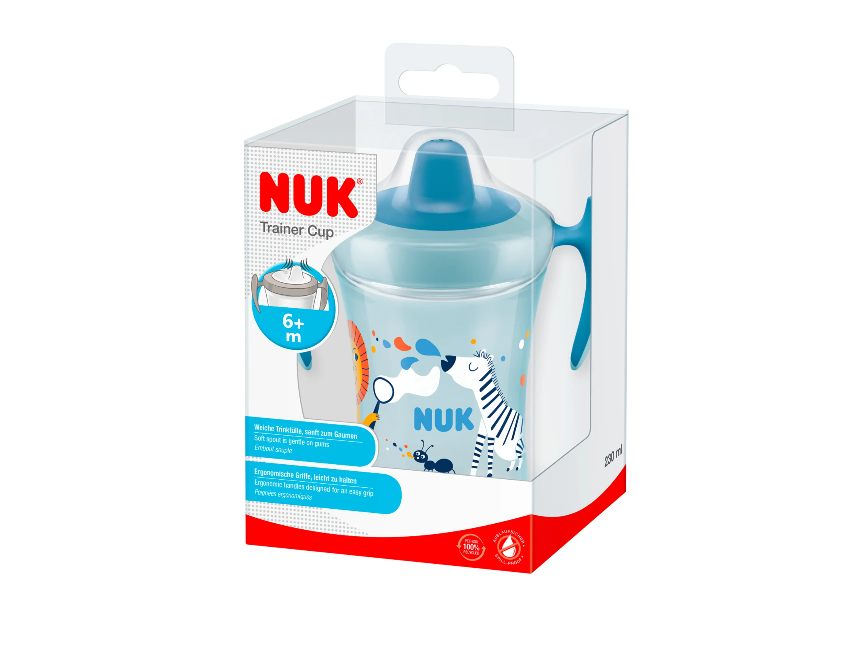 NUK Trinkflasche NUK Trainer Cup, 230ml, blau – Bild 2 von 4