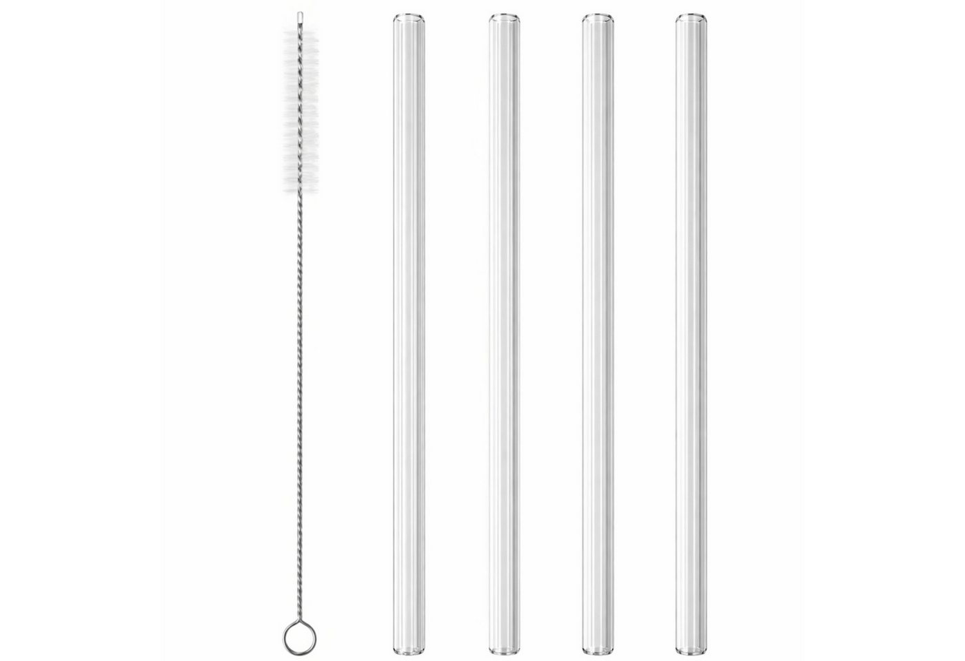 Trinkhalme Glas-Trinkhalme, kurz, (Set, 5-tlg., Trinkhalme), Glas-Trinkhalme kurz Borosilikatglas wiederverwendbar – Bild 2 von 2