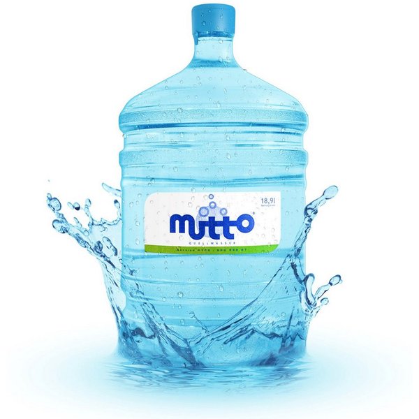 Mutto Trinkwasser Mutto Premium Quellwasser, Wassergallone mit 18,9 Liter Quellwasser, 1 x 18,9 l, ohne Pumpe und Wasserspender