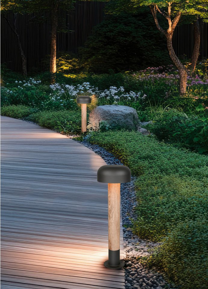 TRIO Leuchten Außen-Stehlampe FRASER, Outdoor Stehleuchte Höhe 54cm, exkl 1x E27 max 10W, IP54, Leuchtmittel wechselbar, warmweiß - kaltweiß, Wegeleuchte Garten – Bild 2 von 5