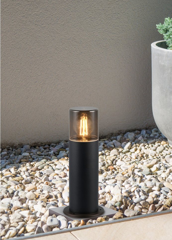 TRIO Leuchten Außen-Stehlampe HOOSIC, Outdoor Wegeleuchte Ø 12cm, exkl 1x E27 max 28W, Leuchtmittel wechselbar, warmweiß - kaltweiß, Garten Stehleuchte IP44 mit – Bild 2 von 5