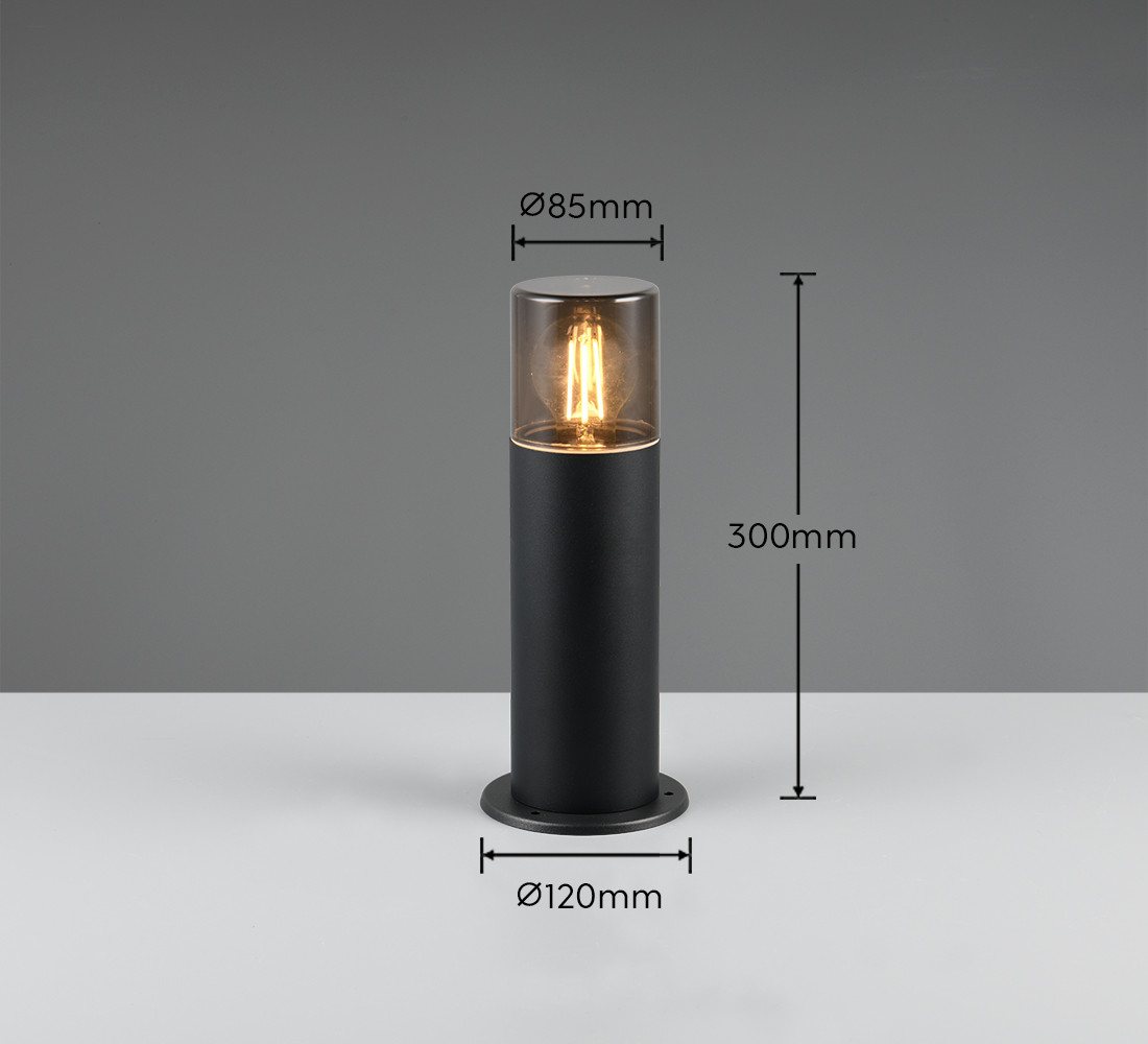 TRIO Leuchten Außen-Stehlampe HOOSIC, Outdoor Wegeleuchte Ø 12cm, exkl 1x E27 max 28W, Leuchtmittel wechselbar, warmweiß - kaltweiß, Garten Stehleuchte IP44 mit – Bild 5 von 5