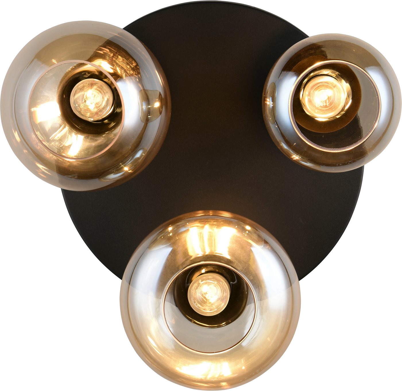 TRIO Leuchten Deckenleuchte Lumina, Deckenlampe 3-flammig mit Glasschirm, exkl 3x E14, max 10W, Leuchtmittel wechselbar, warmweiß - kaltweiß, Ø 49 cm Höhe 25 cm – Bild 3 von 5