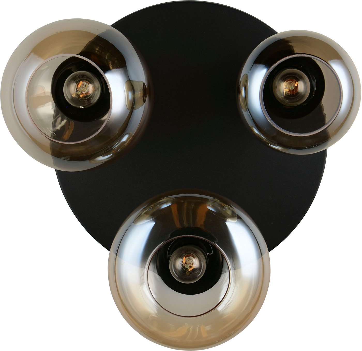 TRIO Leuchten Deckenleuchte Lumina, Deckenlampe 3-flammig mit Glasschirm, exkl 3x E14, max 10W, Leuchtmittel wechselbar, warmweiß - kaltweiß, Ø 49 cm Höhe 25 cm – Bild 4 von 5
