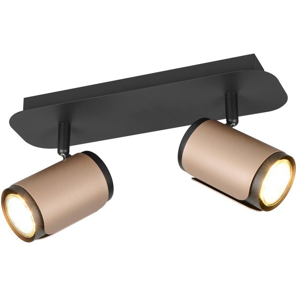 TRIO Leuchten Deckenstrahler GILLAN, Spot 2-flammig, exkl 2x GU10 max 10W, 30x16x12 cm (B/H/T), Leuchtmittel wechselbar, warmweiß - kaltweiß, als Wandstrahler o