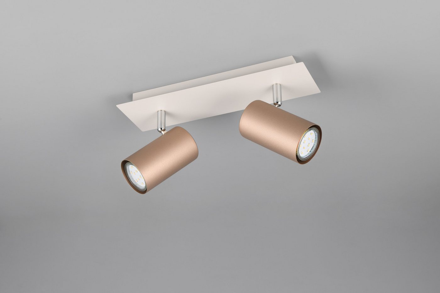 TRIO Leuchten Deckenstrahler MARLEY, GU10 Deckenspot 1-flammig, exkl 2x GU10 max 35W, Wandspot, Leuchtmittel wechselbar, warmweiß - kaltweiß, flexibel verstellb – Bild 4 von 5