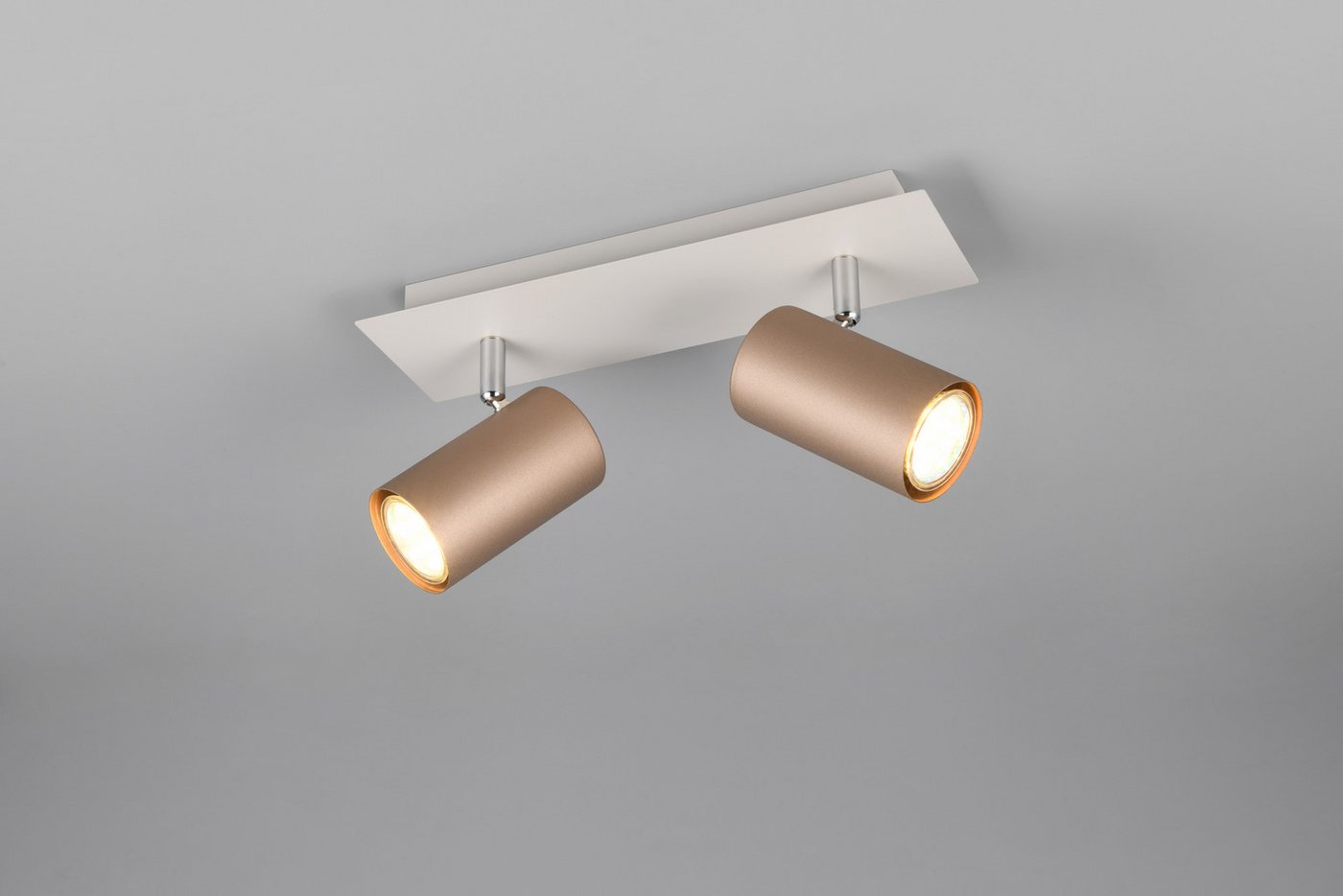 TRIO Leuchten Deckenstrahler MARLEY, GU10 Deckenspot 1-flammig, exkl 2x GU10 max 35W, Wandspot, Leuchtmittel wechselbar, warmweiß - kaltweiß, flexibel verstellb – Bild 5 von 5
