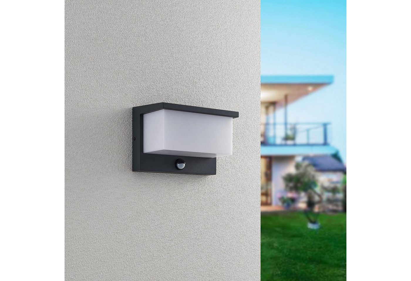 TRIO Leuchten LED Außen-Wandleuchte NESTOS, Outdoor Wandlampe Hauswand IP54, LED 13W 1300 Lumen 3000 K, Bewegungsmelder, LED fest integriert, Warmweiß, LED Wand – Bild 3 von 5