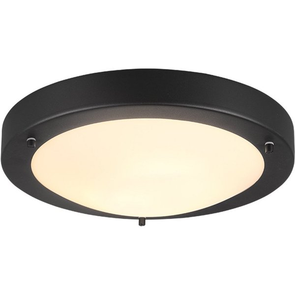 TRIO Leuchten LED Deckenleuchte, LED wechselbar, Warmweiß, Badezimmer-Lampen Decke Bad-lampe & Gäste WC Schwarz Treppenhaus, IP44