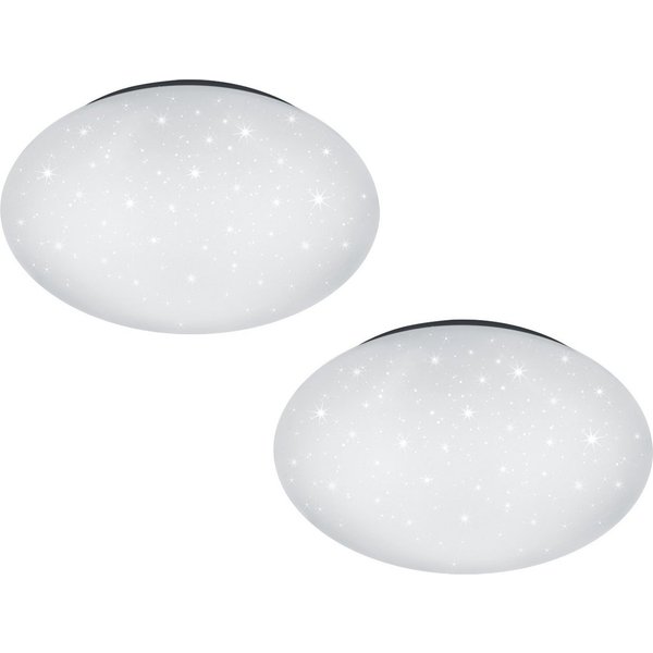 TRIO Leuchten LED Deckenleuchte, LED fest integriert, Neutralweiß, Badezimmer-lampe Sternenhimmel flach, Bad-lampen Decke Gäste WC, Ø37cm