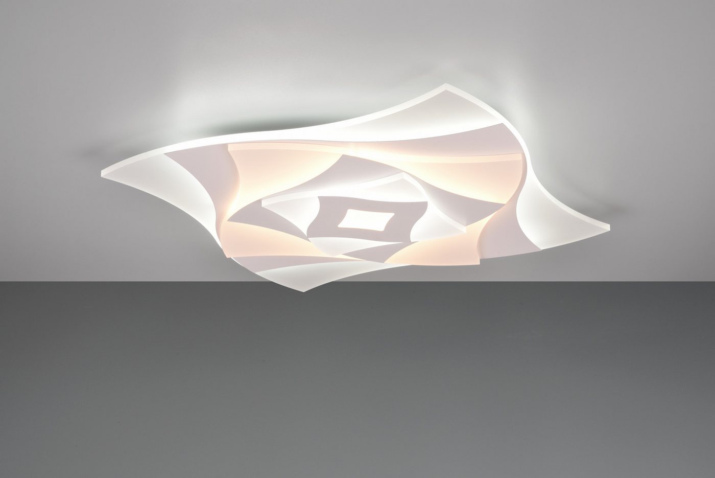 TRIO Leuchten LED Deckenleuchte AKITA Wand- oder Deckenlampe mit Fernbedienung dimmbar Memoryfunktion, CCT - über Fernbedienung, Dimmfunktion, Memoryfunktion, L – Bild 5 von 5