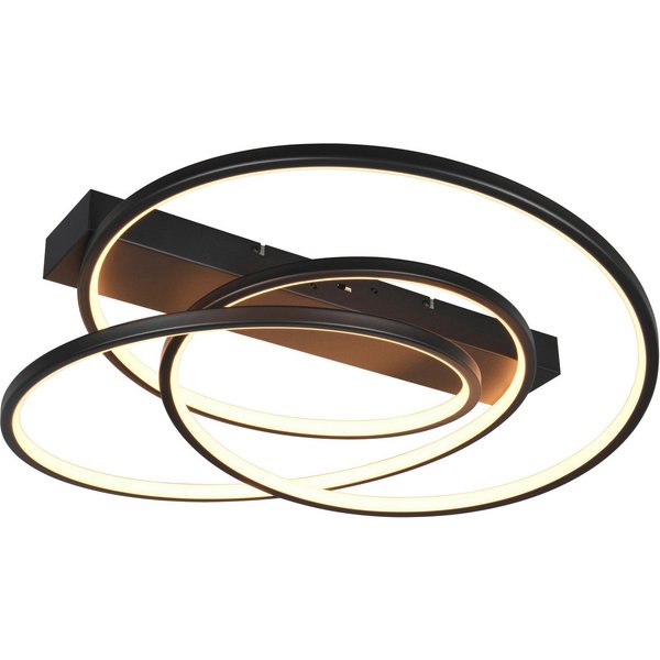 TRIO Leuchten LED Deckenleuchte DARVIN, LED Deckenlampe 34W 4500 Lumen, dimmbar Lichtfarbe einstellbar, Dimmfunktion, LED fest integriert, warmweiß - kaltweiß, 