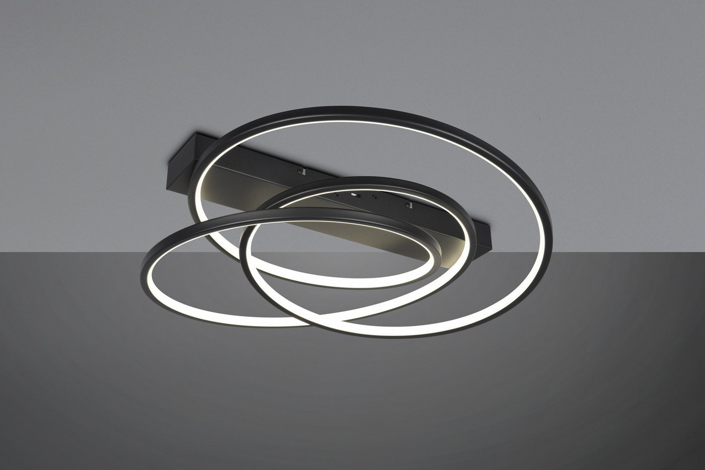 TRIO Leuchten LED Deckenleuchte DARVIN, LED Deckenlampe 34W 4500 Lumen, dimmbar Lichtfarbe einstellbar, Dimmfunktion, LED fest integriert, warmweiß - kaltweiß,  – Bild 3 von 5