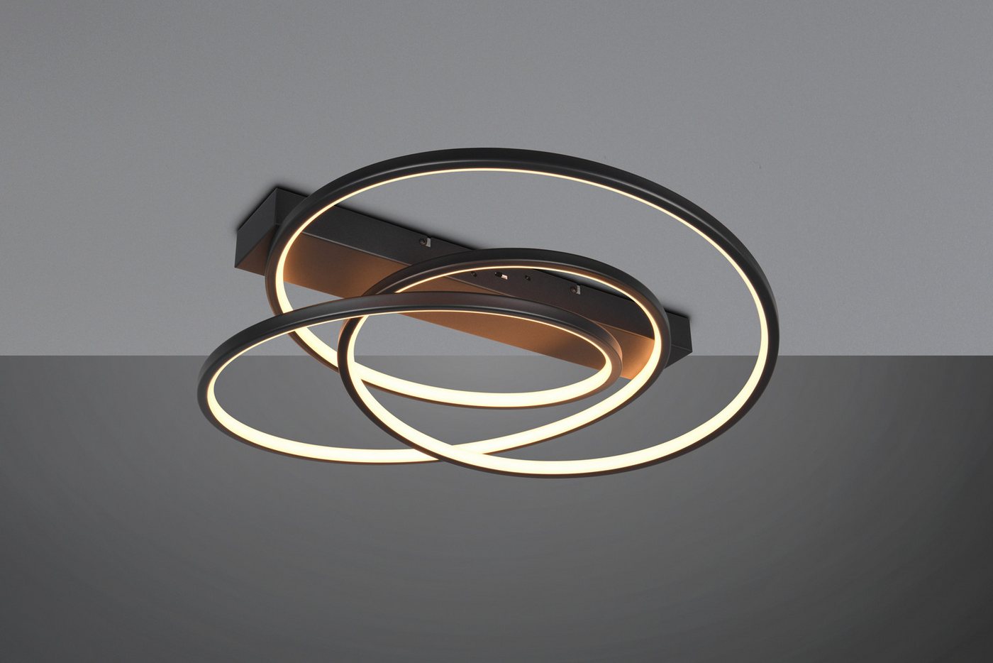 TRIO Leuchten LED Deckenleuchte DARVIN, LED Deckenlampe 34W 4500 Lumen, dimmbar Lichtfarbe einstellbar, Dimmfunktion, LED fest integriert, warmweiß - kaltweiß,  – Bild 4 von 5
