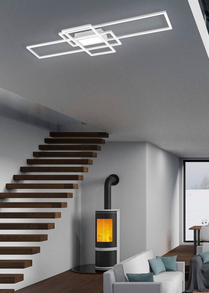 TRIO Leuchten LED Deckenleuchte MILA, Dimmfunktion, Memoryfunktion, Nachtlichtfunktion, LED fest integriert, Farbwechsler, Neutralweiß, Warmweiß, Tageslichtweiß – Bild 3 von 5