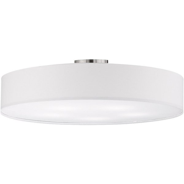 TRIO Leuchten LED Deckenleuchte mit Stoffschirm & Blendschutz Ø 65cm, LED wechselbar, Warmweiß, große Designklassiker Deckenlampe Stoff Lampenschirm mit Leuchtm