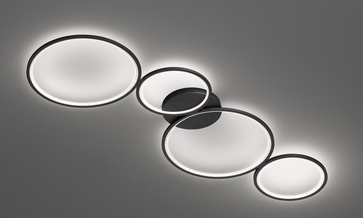 TRIO Leuchten LED Deckenleuchte Rondo, Dimmfunktion, LED fest integriert, Warmweiß, Deckenlampe LED warmweiß 3000K dimmbar per Wandschalter 4800 Lumen – Bild 3 von 5