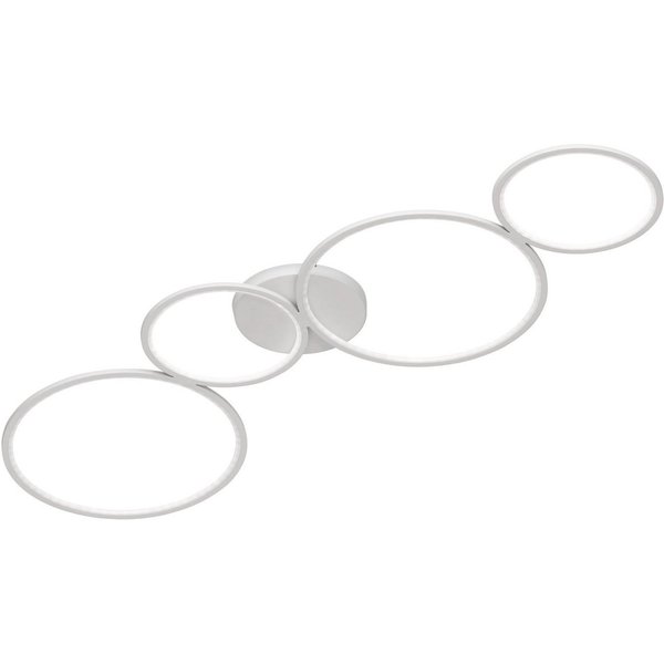 TRIO Leuchten LED Deckenleuchte Rondo, Dimmfunktion, LED fest integriert, Warmweiß, Deckenlampe LED warmweiß 3000K dimmbar per Wandschalter 4800 Lumen