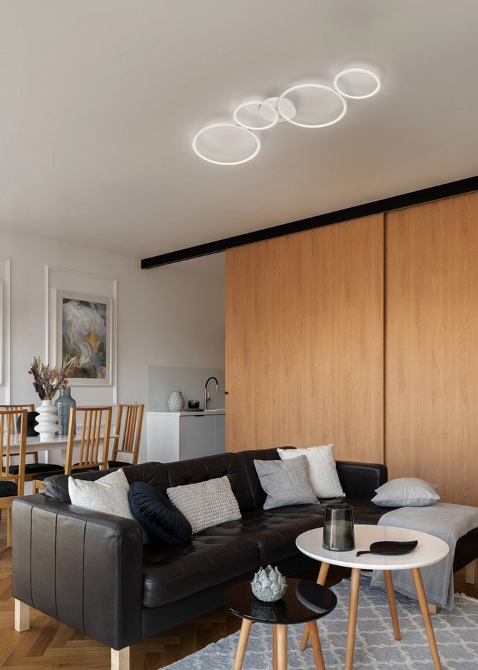TRIO Leuchten LED Deckenleuchte Rondo, Dimmfunktion, LED fest integriert, Warmweiß, Deckenlampe LED warmweiß 3000K dimmbar per Wandschalter 4800 Lumen – Bild 2 von 5