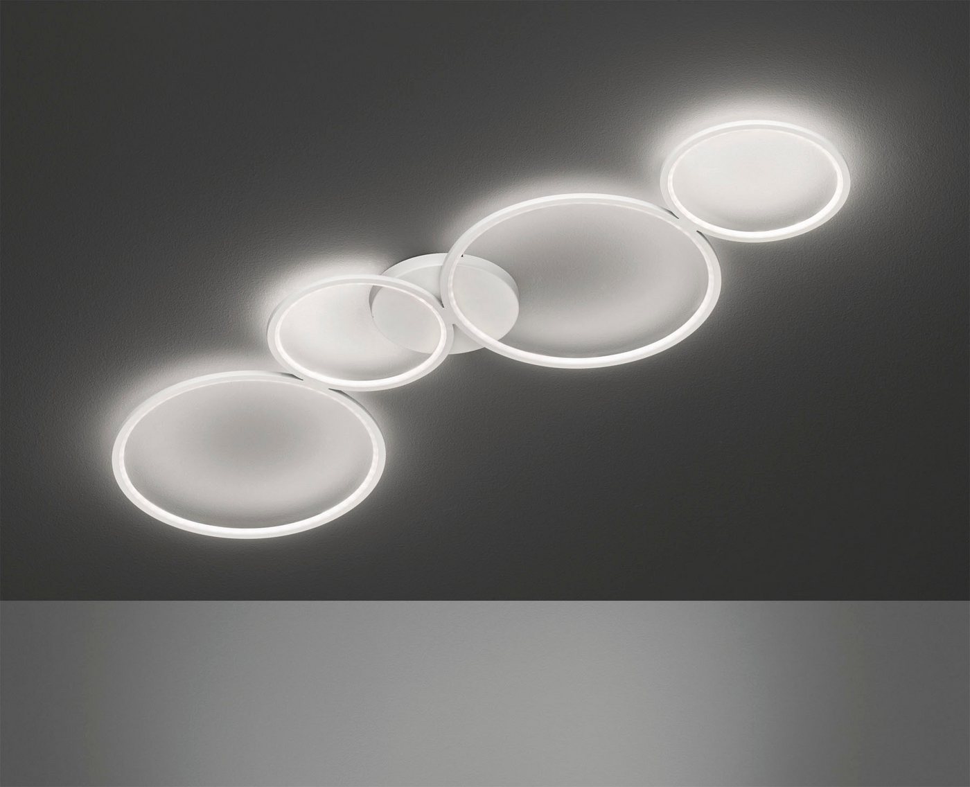 TRIO Leuchten LED Deckenleuchte Rondo, Dimmfunktion, LED fest integriert, Warmweiß, Deckenlampe LED warmweiß 3000K dimmbar per Wandschalter 4800 Lumen – Bild 4 von 5