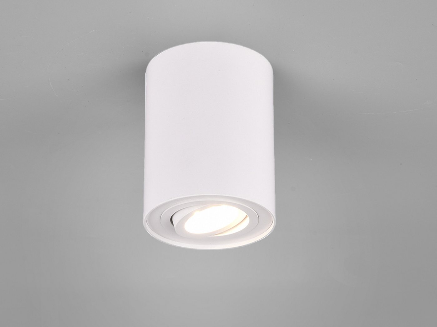 TRIO Leuchten LED Deckenstrahler, Dimmfunktion, LED wechselbar, Warmweiß, kleiner Aufbau-Spot Aufputz Strahler innen, Treppenhaus, Weiß Ø 9,6cm – Bild 2 von 5