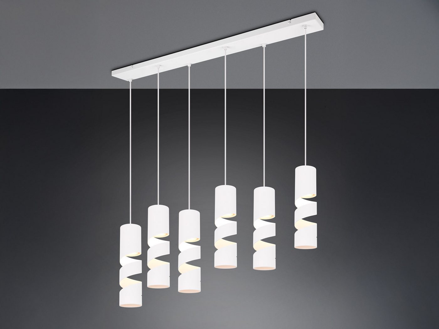 TRIO Leuchten LED Pendelleuchte, Dimmfunktion, LED wechselbar, warmweiß, Mehrflammig-e Esstisch-lampe hängend über Kochinsel, Breite 100cm – Bild 3 von 5