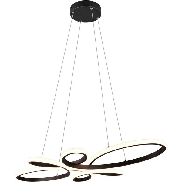 TRIO Leuchten LED Pendelleuchte FLY, Hängelampe LED 32W 3900 Lumen warmweiß 3000K 3-Stufen dimmbar, Dimmfunktion, LED fest integriert, Warmweiß, höhenverstellba
