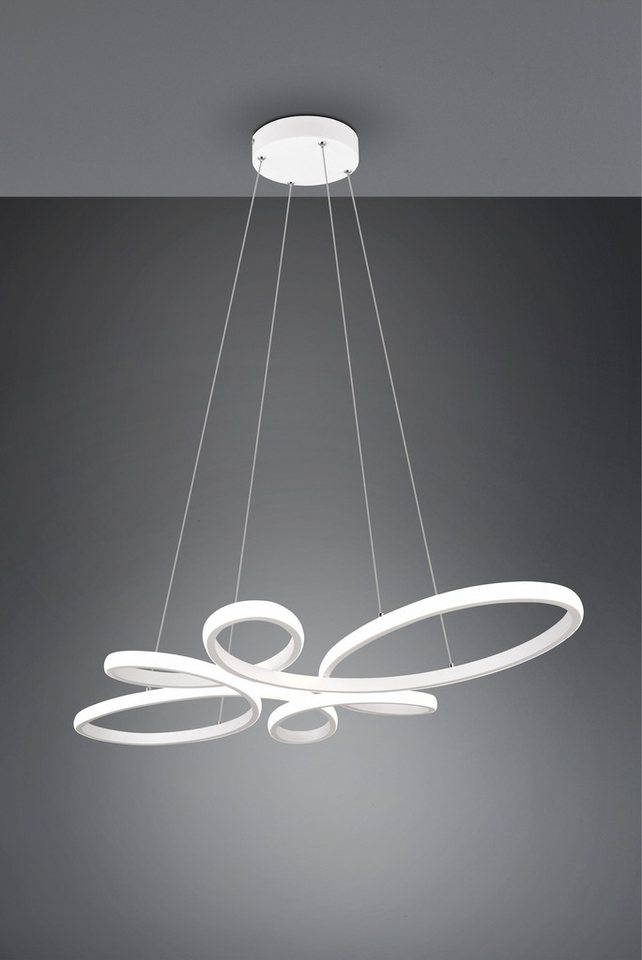 TRIO Leuchten LED Pendelleuchte FLY, Hängelampe LED 32W 3900 Lumen kaltweiß 4000K 3-Stufen dimmbar, Dimmfunktion, LED fest integriert, Kaltweiß, höhenverstellba – Bild 4 von 5
