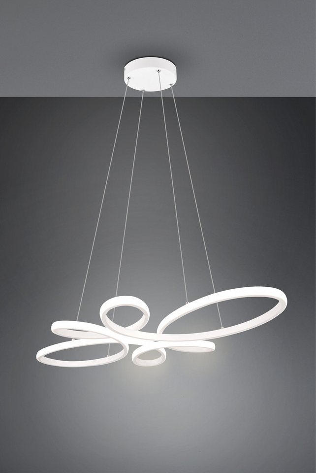 TRIO Leuchten LED Pendelleuchte FLY, Hängelampe LED 32W 3900 Lumen kaltweiß 4000K 3-Stufen dimmbar, Dimmfunktion, LED fest integriert, Kaltweiß, höhenverstellba – Bild 5 von 5