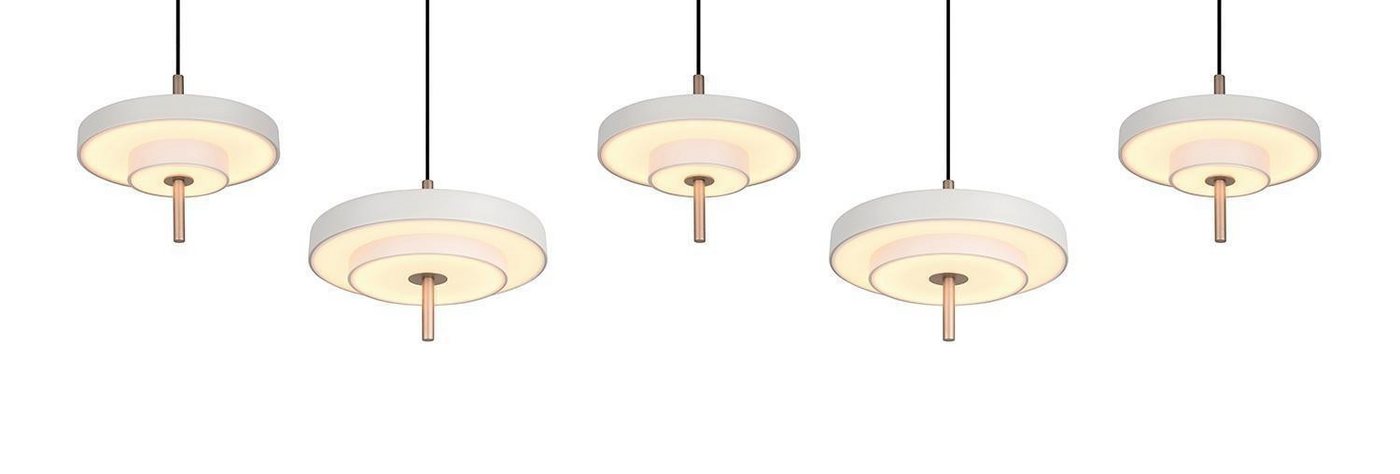TRIO Leuchten LED Pendelleuchte KEATON, 5-flammig, Braun, Grau, Metall, Anpassung der Farbtemperatur, Dimmfunktion, LED fest integriert, Extra-Warmweiß, Kaltwei – Bild 4 von 5