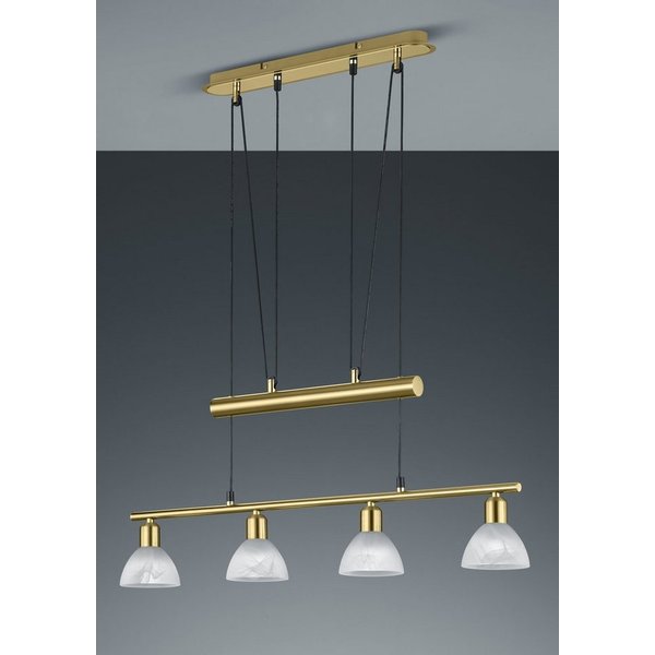 TRIO Leuchten LED Pendelleuchte LEVISTO, Seilzugmechanismus, LED wechselbar, LED Hängelampe, LED Hängeleuchte