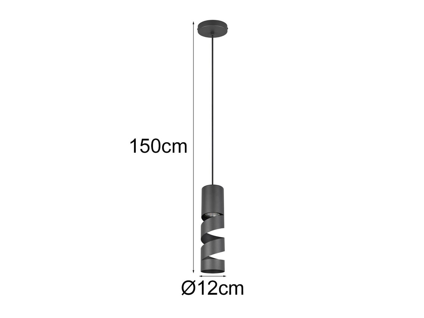 TRIO Leuchten LED Pendelleuchte, Dimmfunktion, LED wechselbar, warmweiß, Klein-e hängend über-n Esstisch & Nachttisch Bett – Bild 4 von 5