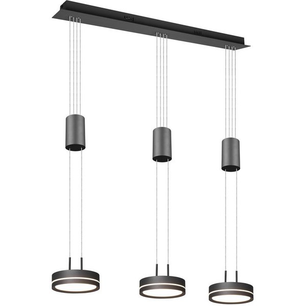TRIO Leuchten LED Pendelleuchte, Dimmfunktion, LED fest integriert, warmweiß, Esstisch-Lampe hängend, stufenlos höhenverstellbar, Breite 85cm