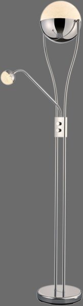 TRIO Leuchten LED Stehlampe CHRIS, LED Stehleuchte, mit Lesearm, Drehdimmer, Dimmfunktion, Lesearm, getrennt schaltbar, LED fest integriert, Warmweiß, flexibles – Bild 2 von 5