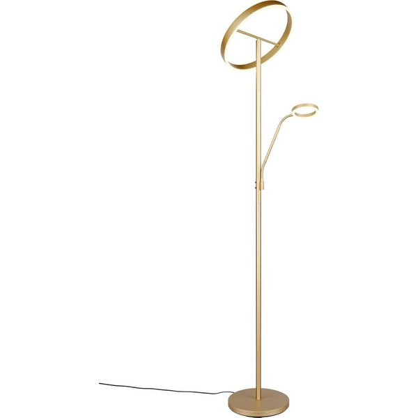 TRIO Leuchten LED Stehlampe WILLIS, Stehleuchte mit Lesearm, Touch Dimmer, CCT 2700-3200-4000K, Dimmfunktion, Lesearm, getrennt schaltbar, LED fest integriert, 