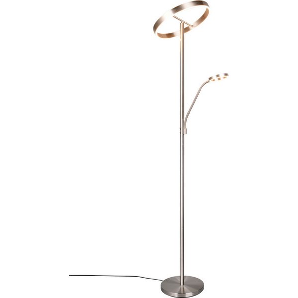 TRIO Leuchten LED Stehlampe WILLIS, Stehleuchte mit Lesearm, Touch Dimmer, CCT 2700-3200-4000K, Dimmfunktion, Lesearm, getrennt schaltbar, LED fest integriert, 